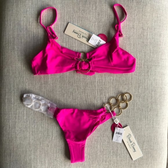Beach Bunny Lexi Bralette + Lexi Tango Bottom (size L) NWT - Picture 7 of 12
